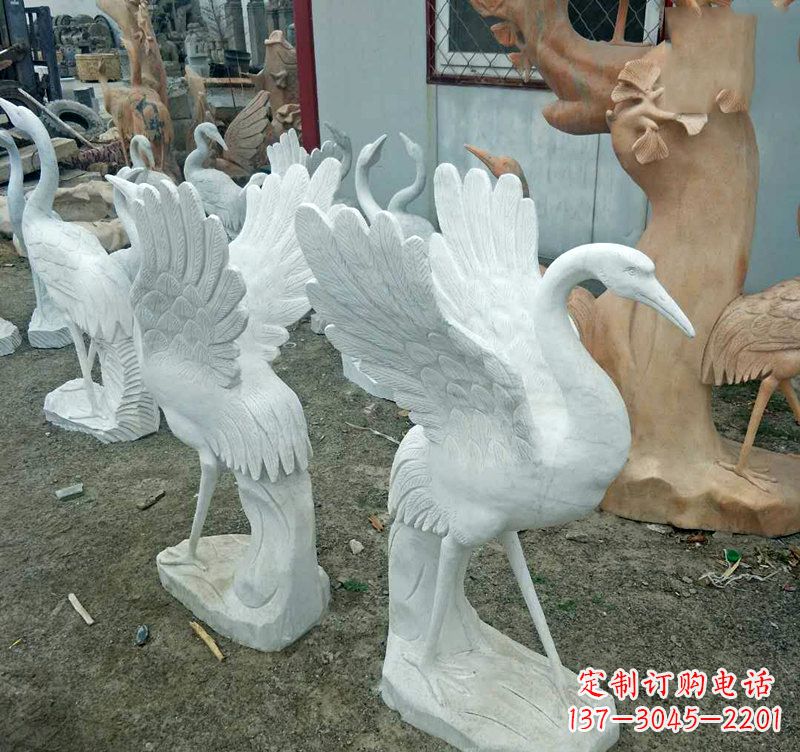 常州装点家园的仙鹤石雕
