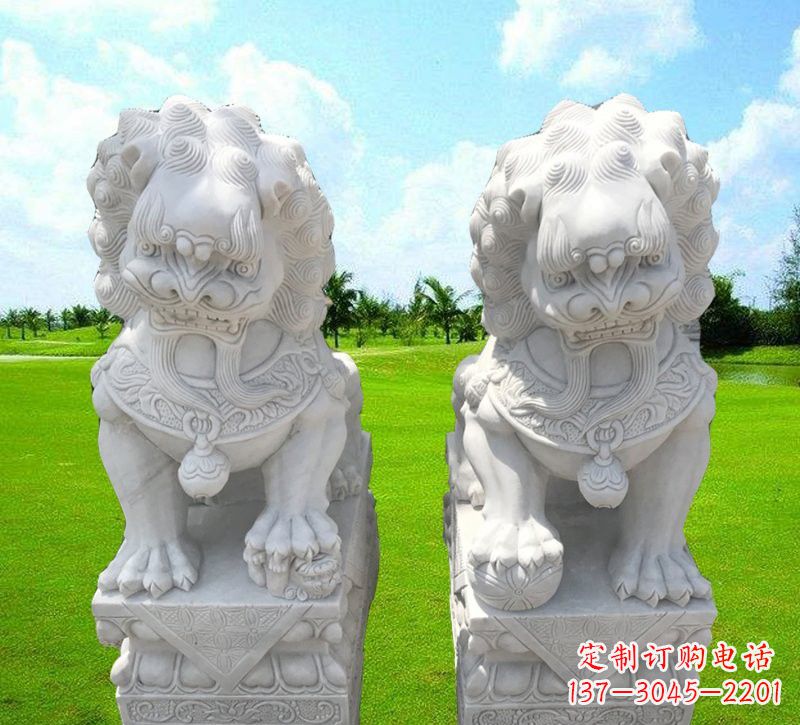 常州汉白玉狮子雕塑,带您走进文化的世界
