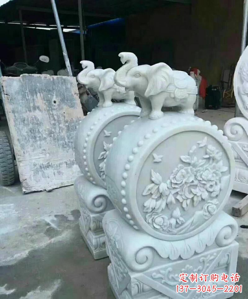 常州白玉小象抱鼓陪你度过每一天