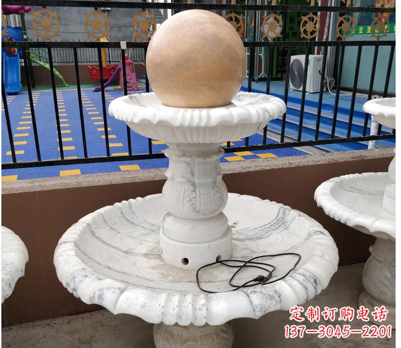 常州高贵典雅的汉白玉风水球雕塑
