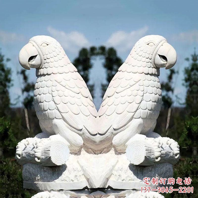常州汉白玉鹦鹉石雕,令你赏心悦目