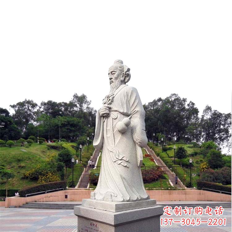常州张仲景石雕雕塑,精工细作,传承古代文化