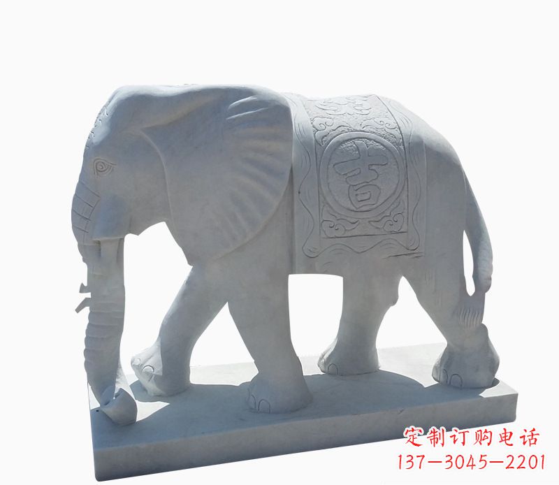 常州汉白玉招财动物大象