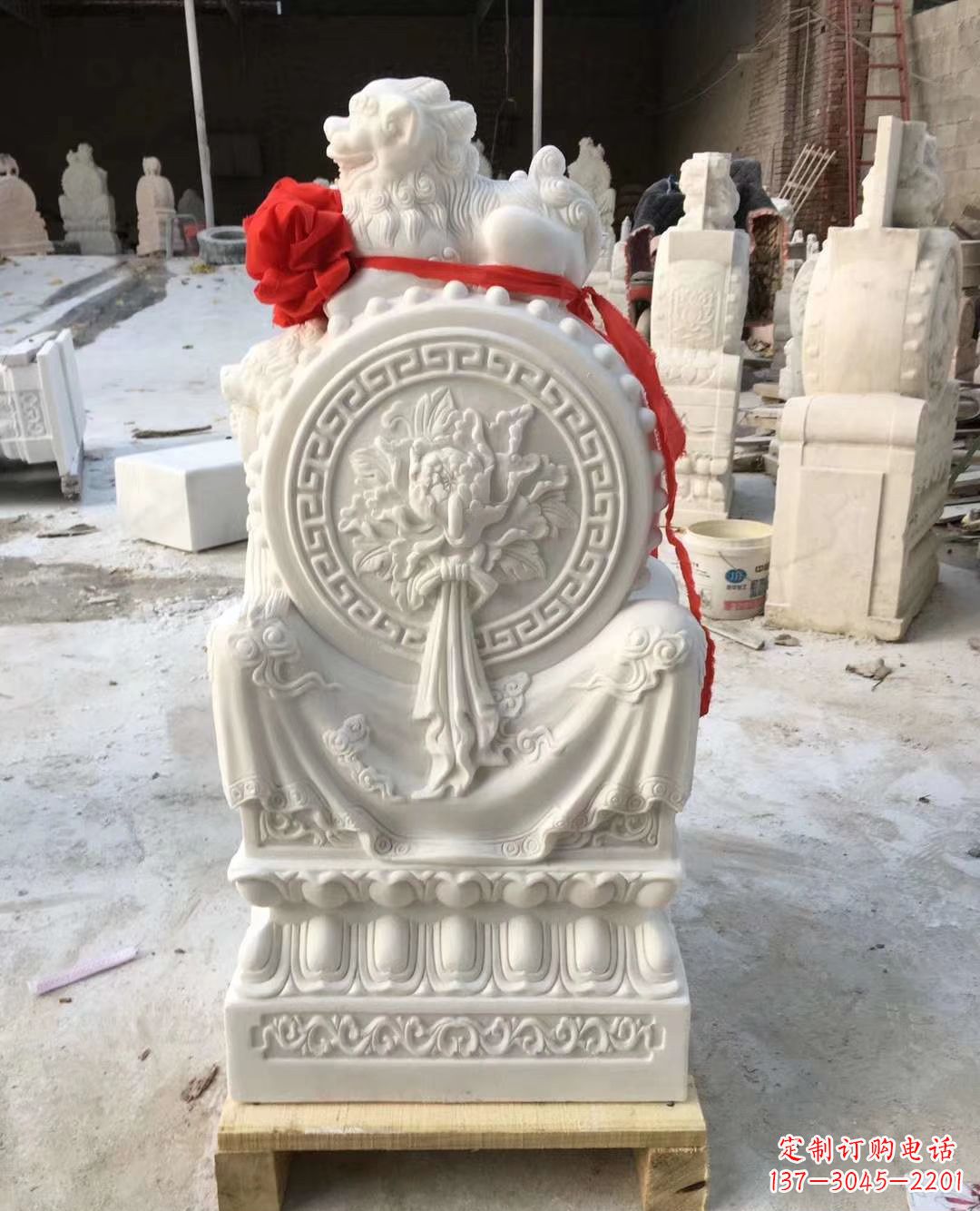 常州纯手工汉白玉狮子雕塑