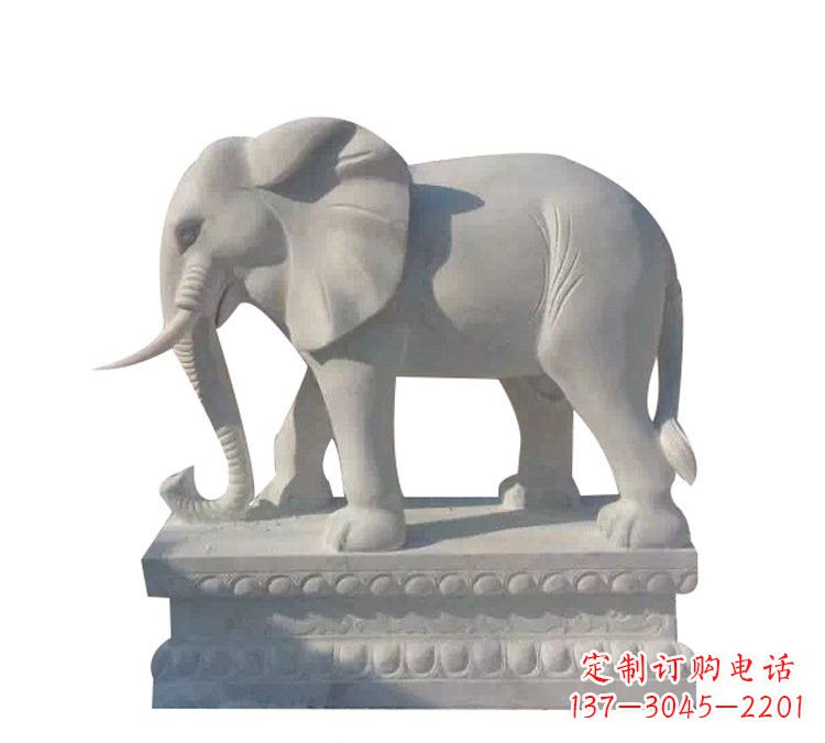 常州精美绝伦的汉白玉大象雕塑