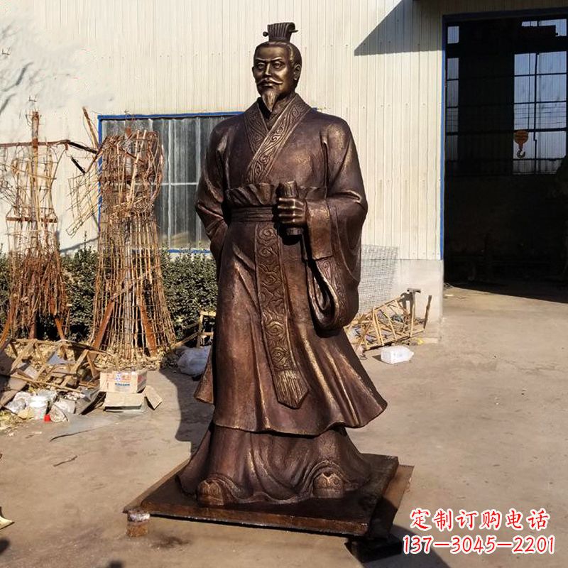 常州汉武帝刘彻铜雕塑像