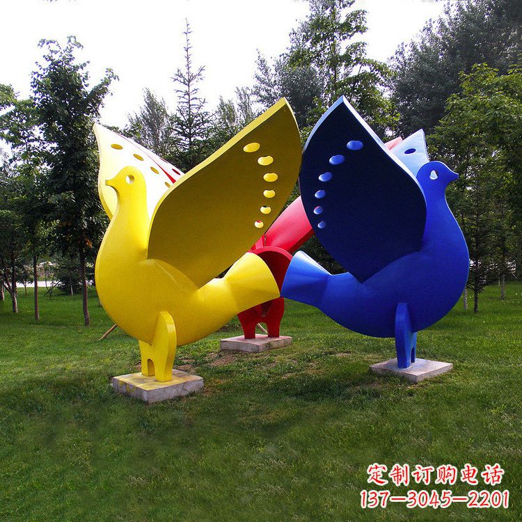 常州象征和平的和平鸽雕塑