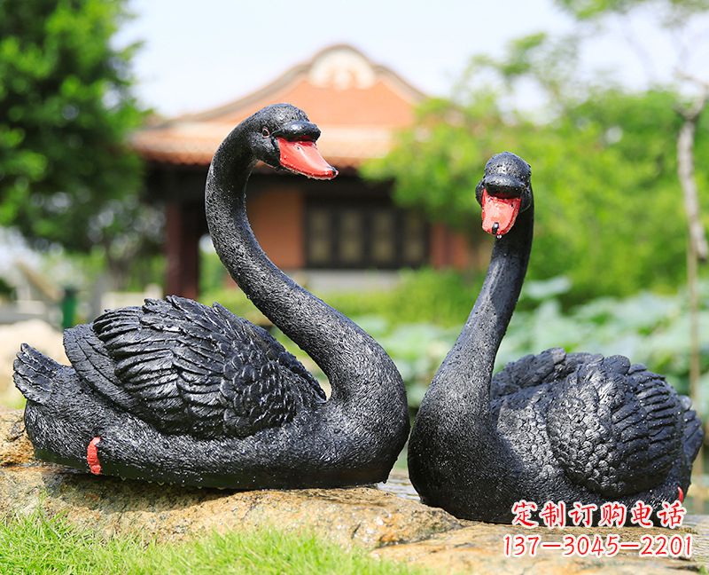 常州黑天鹅玻璃钢仿真雕塑