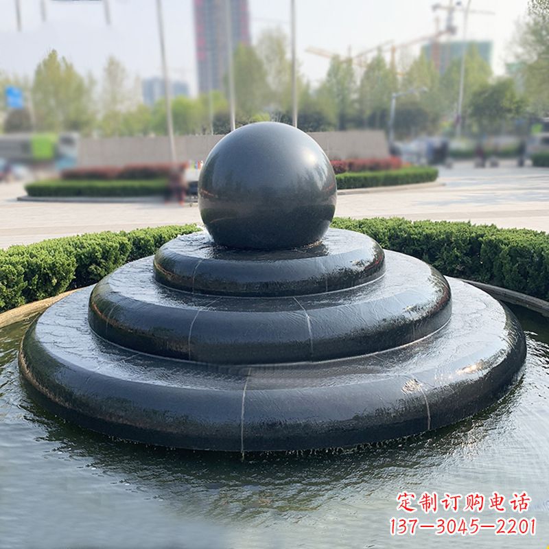 常州黑曜石风水球:精美雕塑装点繁华都市
