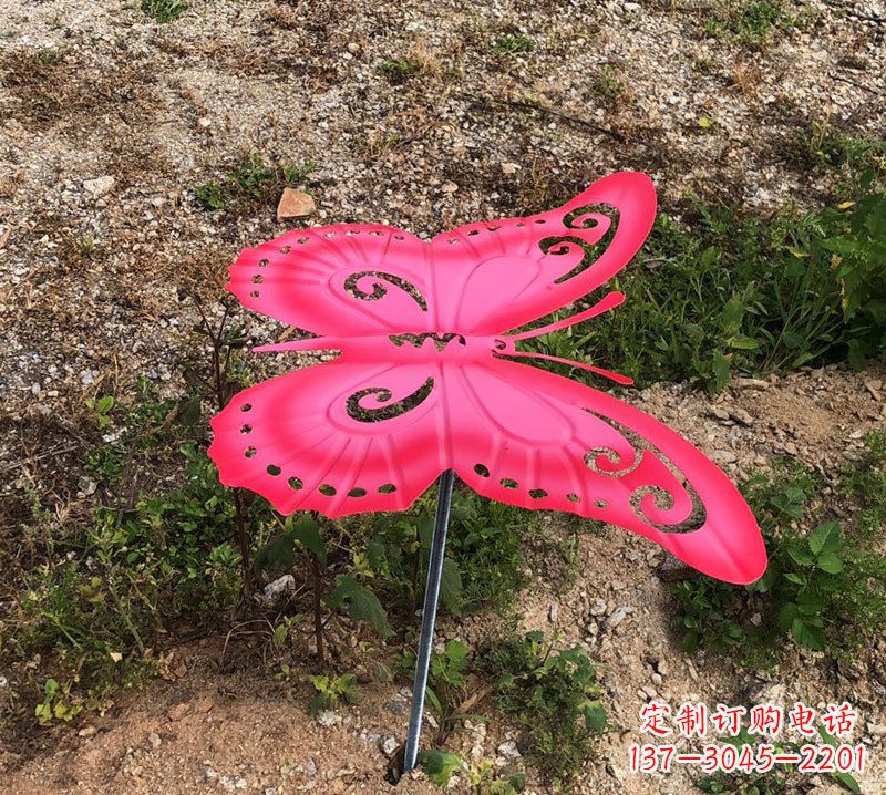 常州红色铁艺不锈钢蝴蝶雕塑