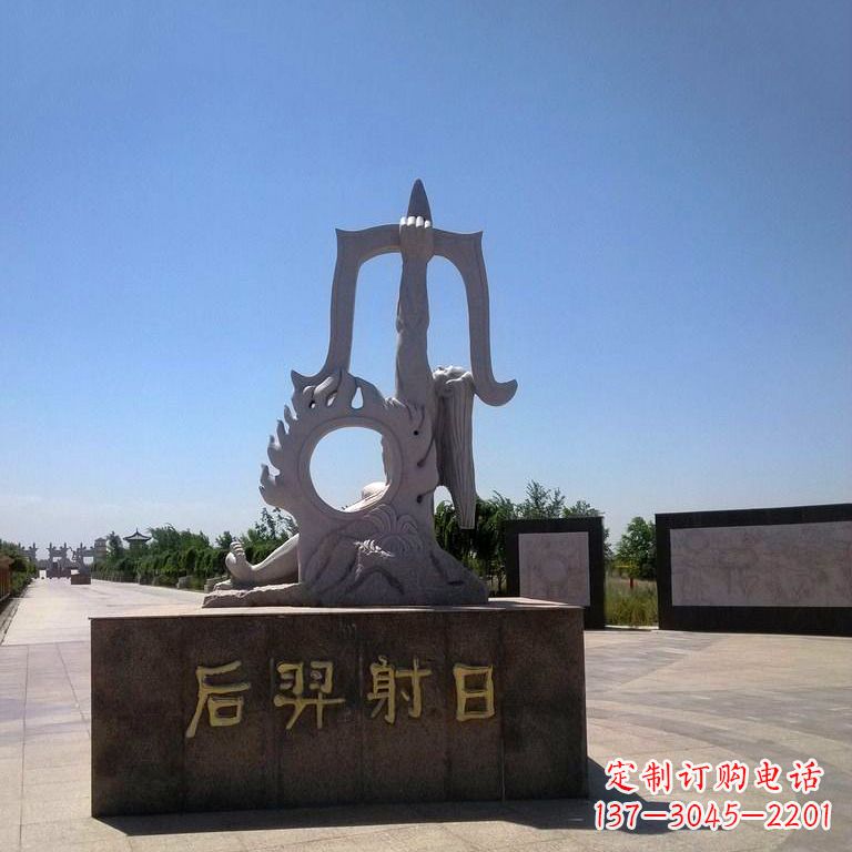 常州后羿射日景观雕塑,由中领雕塑定制,是一件…