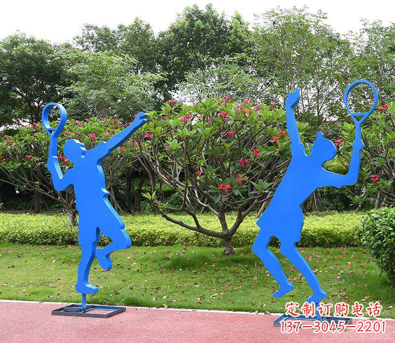 常州不锈钢羽毛球人物雕塑