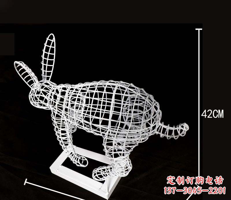 常州全新上市!不锈钢镂空兔子雕塑