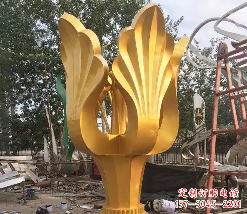 常州精美紫荆花不锈钢雕塑