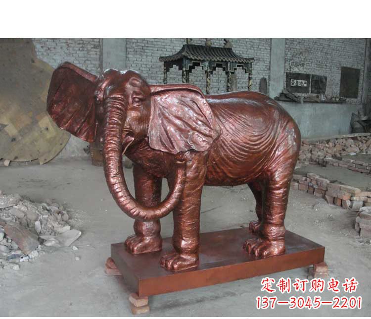 常州艺术展现——户外大象铜雕塑