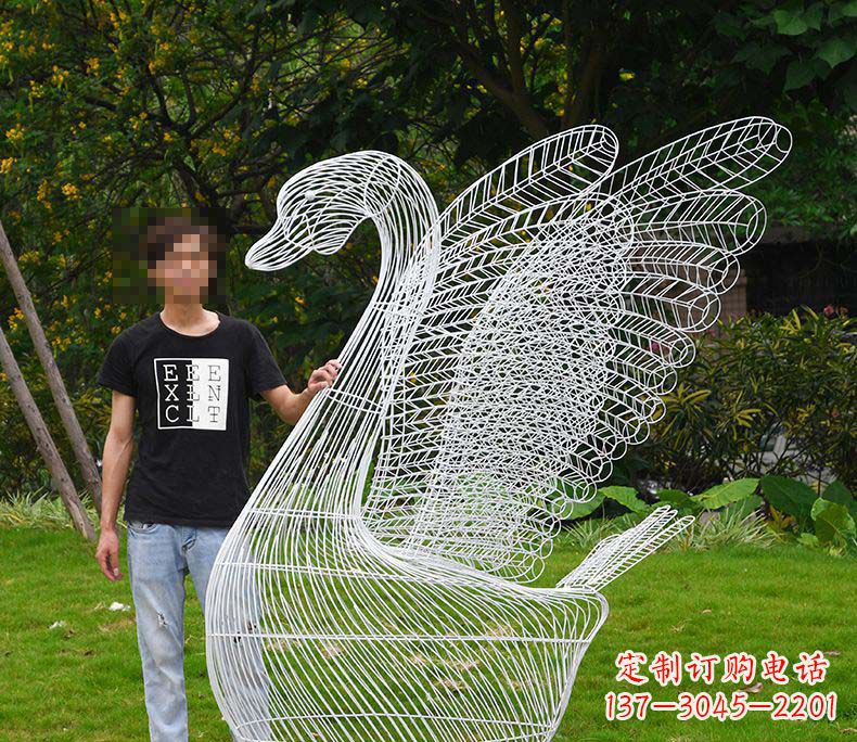 常州艺术精灵——户外不锈钢天鹅雕塑