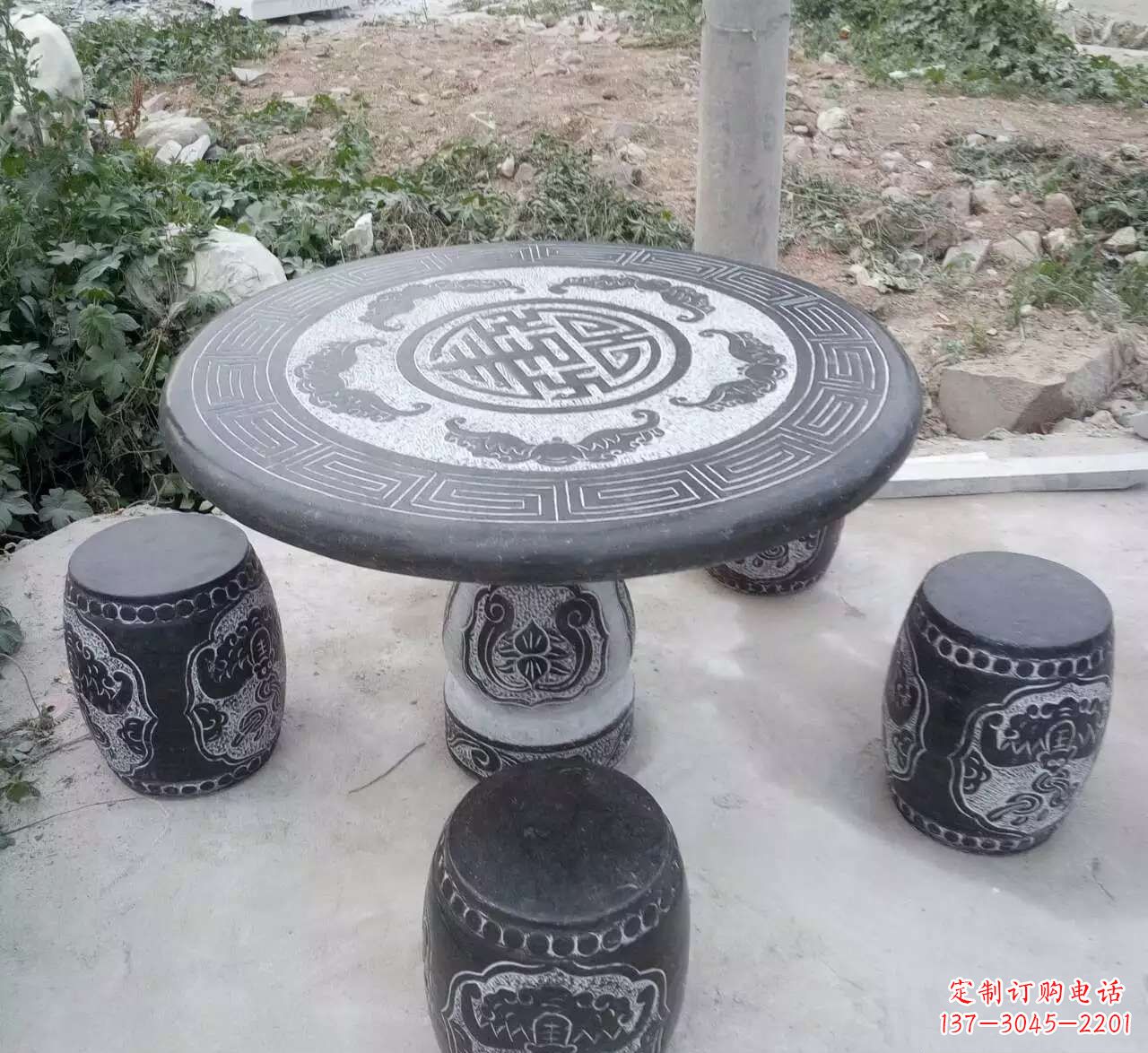 常州艺术化的室外石桌凳雕塑