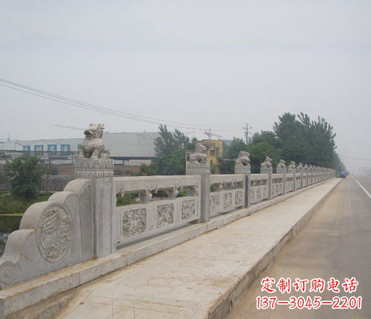 常州护城河大理石栏板石雕 (2)