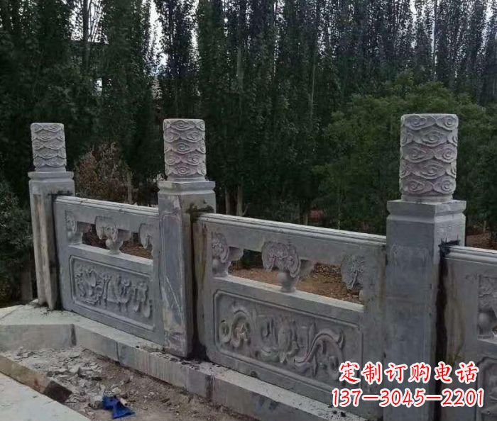 常州定制石质护城河栏板雕塑