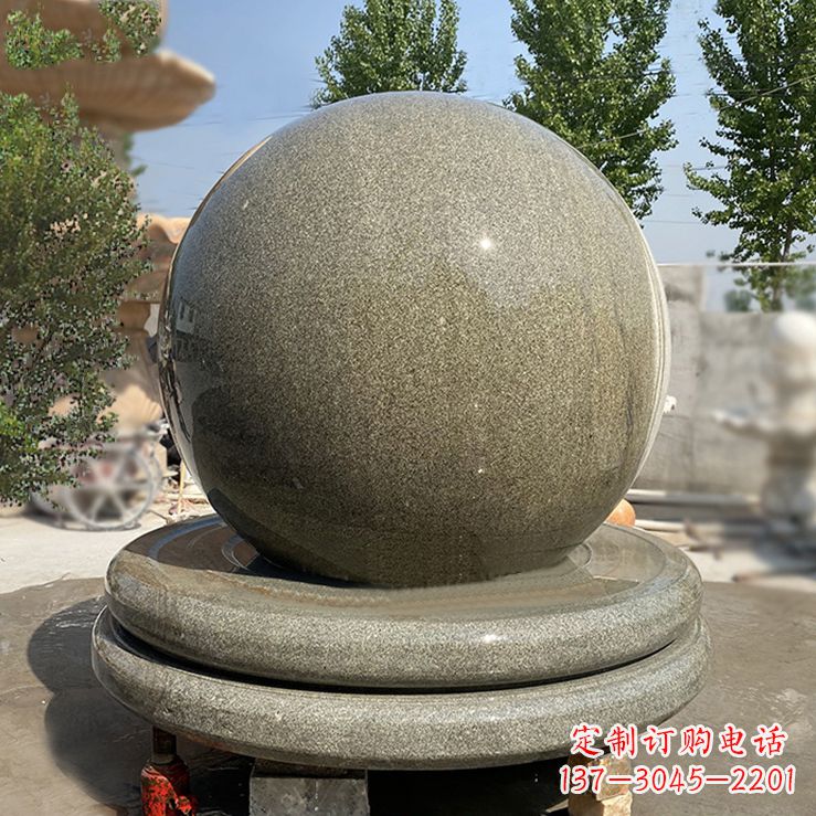 常州中领雕塑的花岗岩风水球雕塑是一种独特而优…