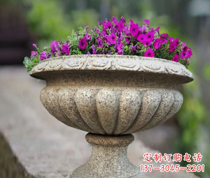 常州花岗岩花盆小区石雕 (2)