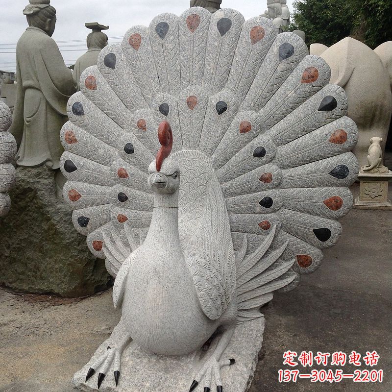 常州花岗岩孔雀雕塑——艺术与文化交融