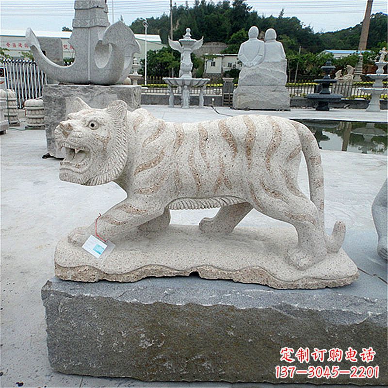 常州花岗岩老虎石雕,精美细节精雕细琢
