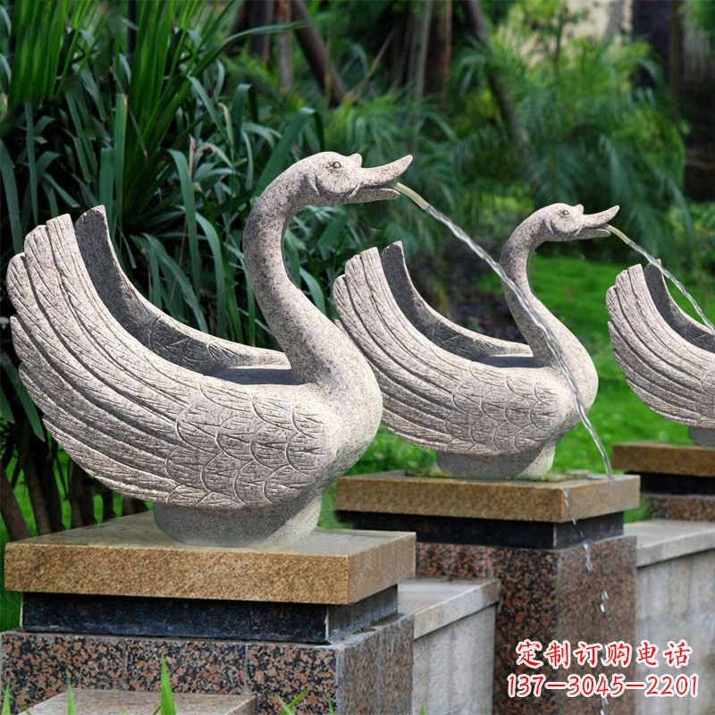 常州尊贵的花岗岩天鹅喷水雕塑