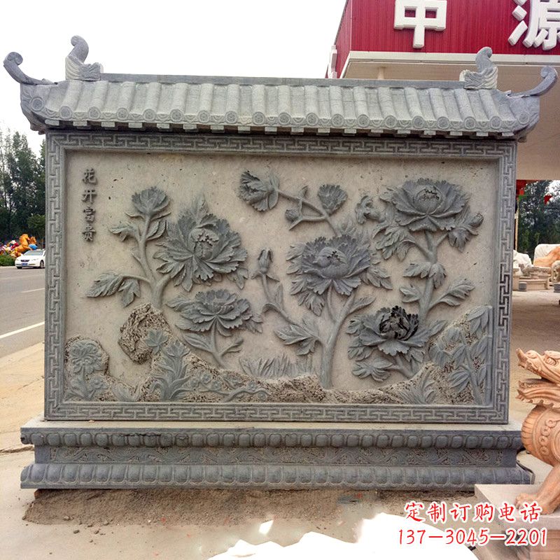 常州精致影壁雕塑,贵宾大门落成仪式与祥和气息并存
