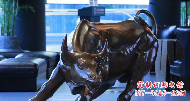 常州华尔街牛招财铜雕——精美装点空间,招财进宝