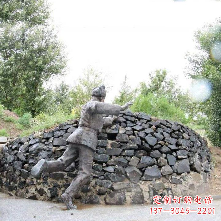 常州黄继光仿铜情景雕塑
