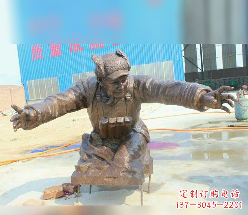 常州黄继光校园英雄铜雕:传承伟大精神