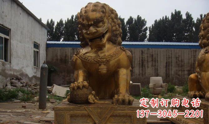 常州黄铜狮子雕塑,让您的空间更加华贵