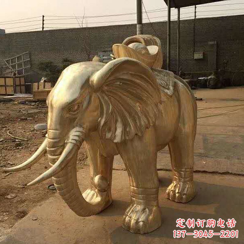 常州为人民带来精美的黄铜大象雕塑