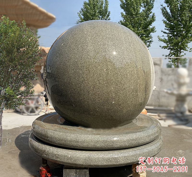 常州品质保障黄锈石风水球雕塑