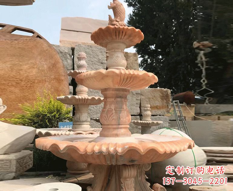 常州黄锈石喷泉雕塑