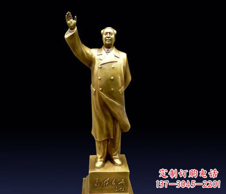 常州挥手的主席广场铜雕景观雕塑 (2)