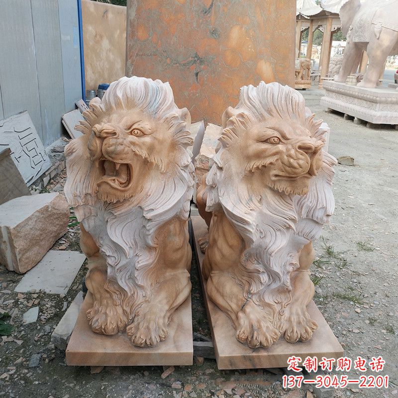常州风格多样的狮子雕塑