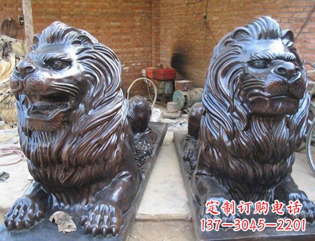 常州汇丰狮子铜雕塑是由中领雕塑制作的一款狮子…