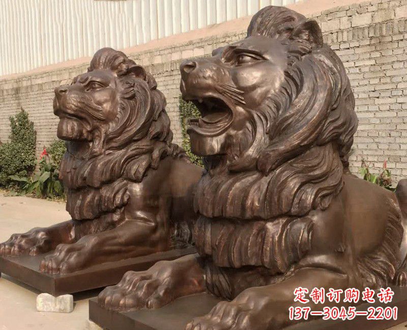 常州汇丰铜雕狮子,威武雄壮