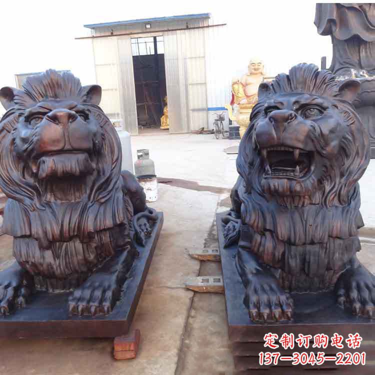 常州汇丰银行狮子雕塑,精美雕塑展示您的财富