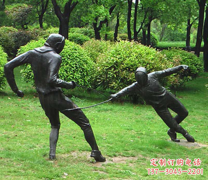 常州击剑运动员铜雕