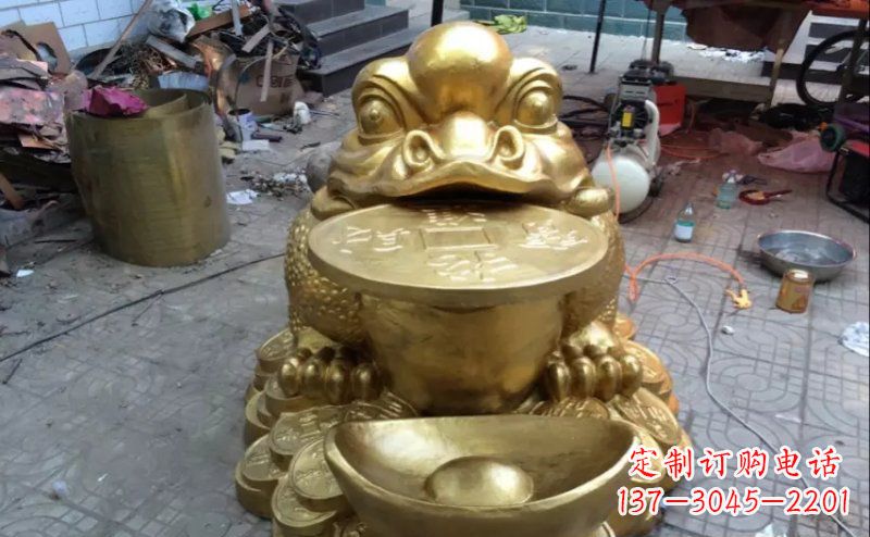 常州铜质金蟾招财动物雕塑