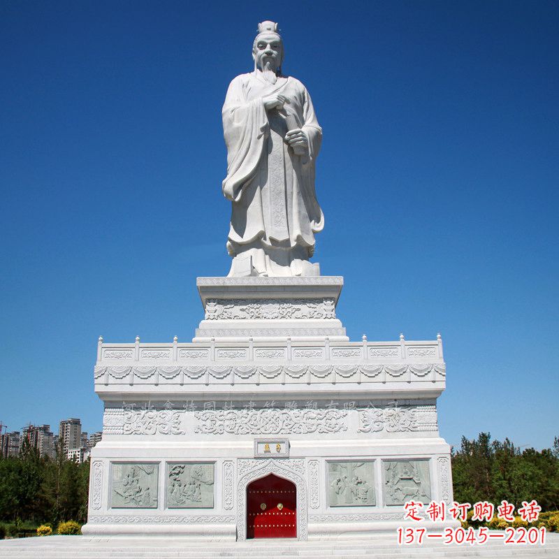 常州景区大型历史名人古代著名思想家教育家孟子石雕像