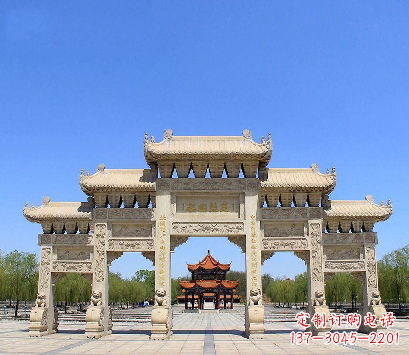 常州中领雕塑:专业定制大型建筑牌坊雕塑