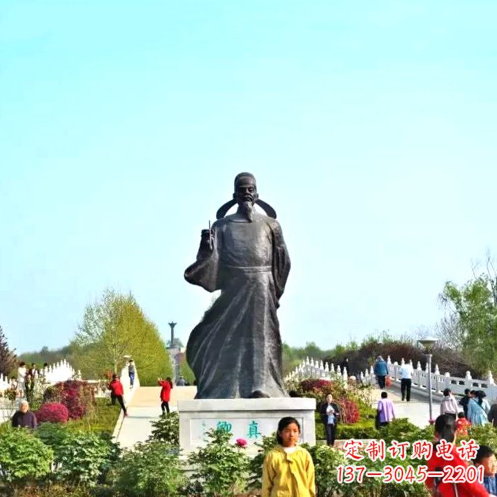常州精美颜真卿铜雕塑像