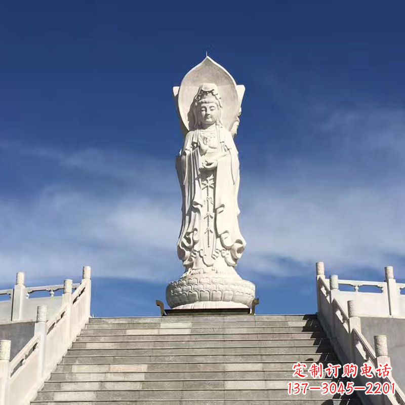 常州专业定制三面观音石雕景观雕塑