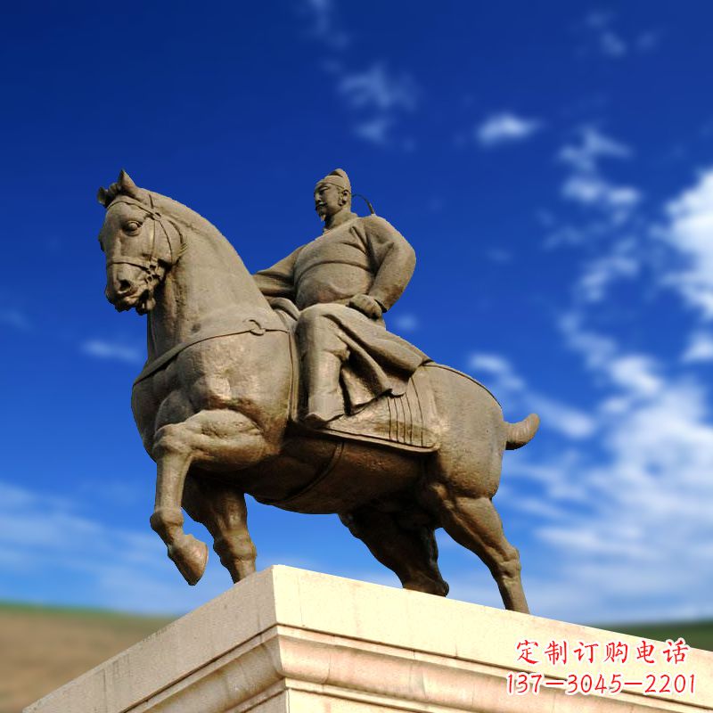 常州领雕塑正大光明：李世民骑马景观雕塑