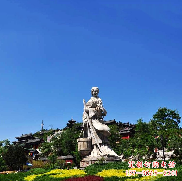 常州美女雕塑,用精美石料表现传统美