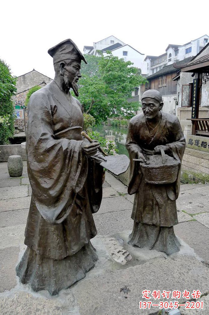 常州经典雕塑:王羲之情景小品